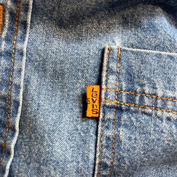 VIntage Orange Tab Levi Strauss & Co Mens Denim Shirt - Picture 13 of 15